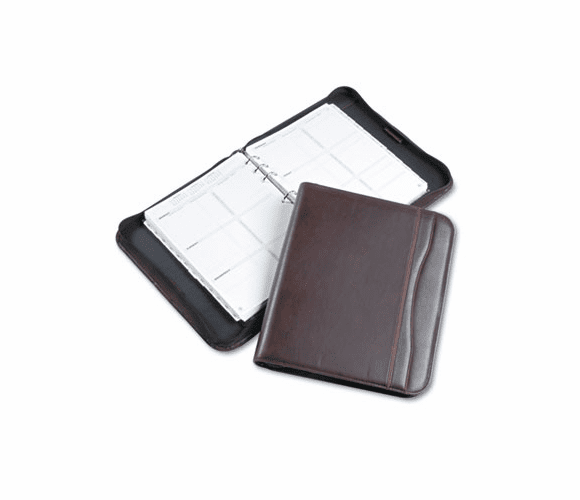 DTM48432 Sienna Simulated Leather Zippered Organizer Starter Set, 8-1/2 x 11, Brown By DAYTIMER'S INC.
