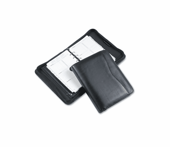 DTM82151 Verona Leather Zippered Organizer Starter Set, 5-1/2 x 8-1/2, Black By DAYTIMER'S INC.