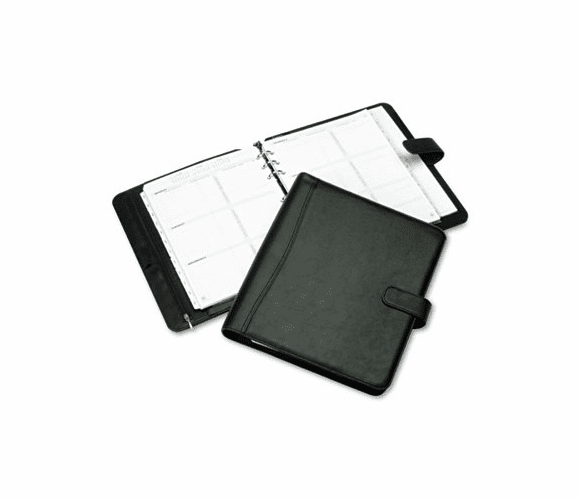 DTM84031 Avalon Leatherlike Vinyl Snap-Close Organizer Starter Set, 8-1/2 x 11, Black By DAYTIMER'S INC.