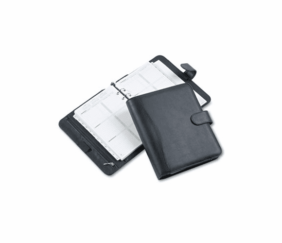 DTM84131 Avalon Leatherlike Vinyl Snap-Close Organizer Starter Set, 5-1/2 x 8-1/2, Black By DAYTIMER'S INC.