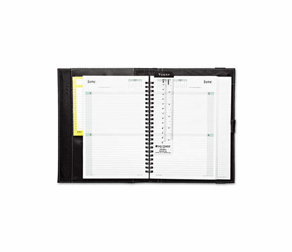 DTM84698 Casual Wirebound Organizer Starter Set with Bungee Closure, 5-1/2 x 8-1/2, Black By DAYTIMER'S INC.