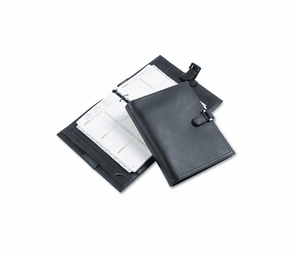 DTM84971 Verona Leather Organizer Starter Set wFlex-Tab Closure, 5-1/2 x 8-1/2, Black By DAYTIMER'S INC.