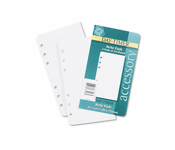 DTM87128 Lined Note Pads for Organizer, 3-3/4 x 6-3/4, 48 Sheets/Pack By DAYTIMER'S INC.