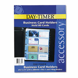 DTM87325 Business Card Holders for Looseleaf Planners, 8 1/2 x 11, 5/Pack By DAYTIMER'S INC.