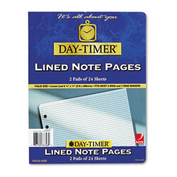 DTM87328 Lined Note Pads for Organizer, 8-1/2 x 11, 48 Sheets/Pack By DAYTIMER'S INC.