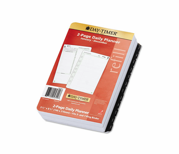 DTM928001301 Reference Dated Two-Page-per-Day Organizer Refill, 5-1/2 x 8-1/2, 2013 By DAYTIMER'S INC.