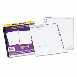DTM940101301 Original Dated Two-Page-per-Day Organizer Refill, Jan.-Dec., 8-1/2 x 11, 2013 By DAYTIMER'S INC.