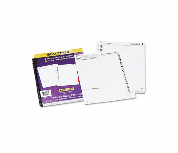 DTM940101301 Original Dated Two-Page-per-Day Organizer Refill, Jan.-Dec., 8-1/2 x 11, 2013 By DAYTIMER'S INC.