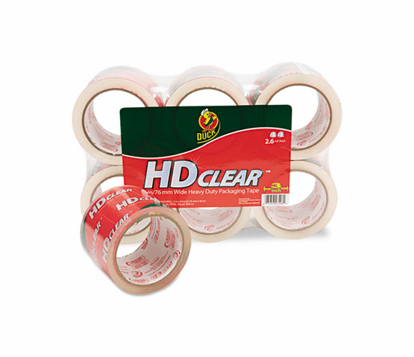 DUC0007496 Heavy-Duty Carton Packaging Tape, 3" x 55 yards, Clear, 6/Pack By SHURTECH