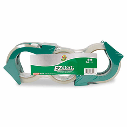 DUC1079097 EZ Start Premium Packaging Tape, 2 60-yard Rolls, Bonus 30-Yard Roll, Clear By SHURTECH