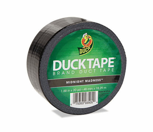 DUC1265013 Colored Duct Tape, 1.88" x 20 yds, 3" Core, Black By SHURTECH