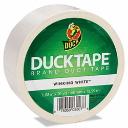 DUC1265015 Colored Duct Tape, 1.88" x 20 yds, 3" Core, White By SHURTECH