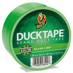 DUC1265018 Colored Duct Tape, 1.88" x 15 yds, 3" Core, Neon Green By SHURTECH