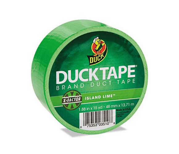 DUC1265018 Colored Duct Tape, 1.88" x 15 yds, 3" Core, Neon Green By SHURTECH