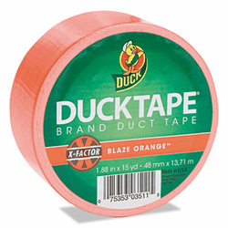 DUC1265019 Colored Duct Tape, 1.88" x 15 yds, 3" Core, Neon Orange By SHURTECH