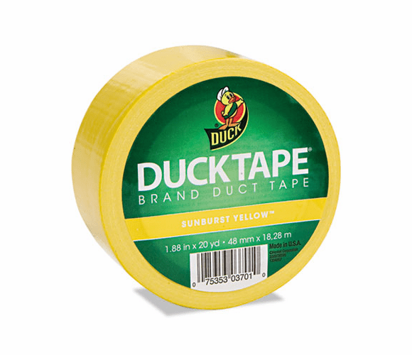 DUC1304966 Colored Duct Tape, 1.88" x 20 yds, 3" Core, Yellow By SHURTECH