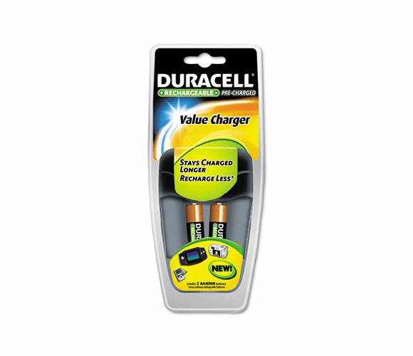 DURCEF14DX2 Value Charger, 2 Pre-Charged Rechargeable AA NiMH Batteries By DURACELL PRODUCTS COMPANY