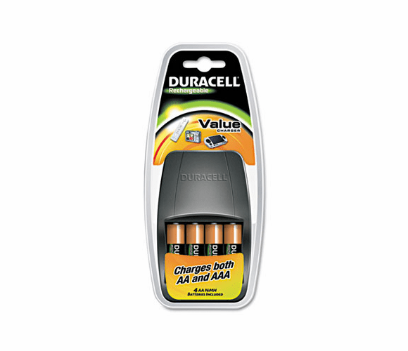 DURCEF14NC Value Charger, 4 Pre-Charged Rechargeable AA NiMH Batteries By DURACELL PRODUCTS COMPANY