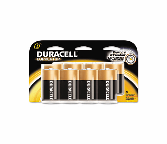 DURMN13RT8Z Coppertop Alkaline Batteries, D, 8/Pack By DURACELL PRODUCTS COMPANY