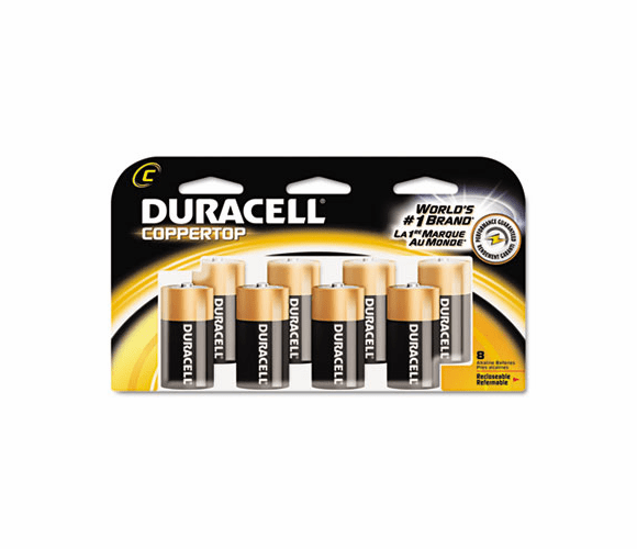 DURMN14RT8Z Coppertop Alkaline Batteries, C, 8/Pack By DURACELL PRODUCTS COMPANY