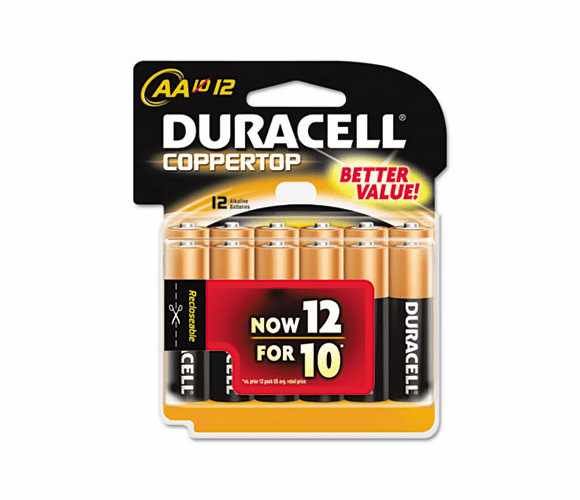 DURMN15RT12Z Coppertop Alkaline Batteries, AA, 12/Pack By DURACELL PRODUCTS COMPANY