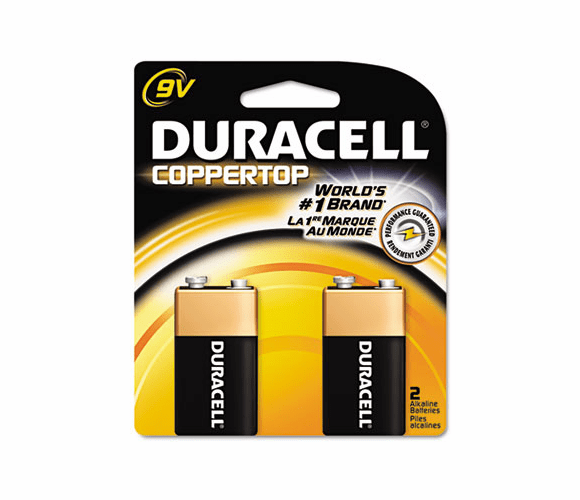 DURMN1604B2Z Coppertop Alkaline Batteries, 9V, 2/Pack By DURACELL PRODUCTS COMPANY