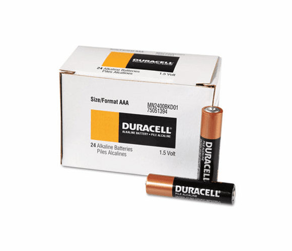 DURMN2400B24000 Coppertop Alkaline Batteries, AAA, 24/Box By DURACELL PRODUCTS COMPANY