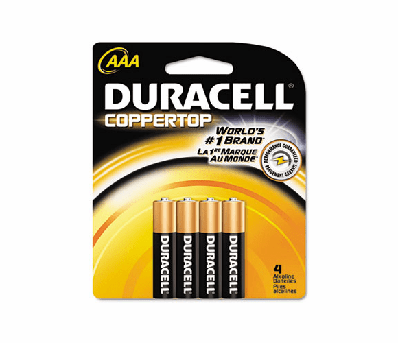 DURMN2400B4Z Coppertop Alkaline Batteries, AAA, 4/Pack By DURACELL PRODUCTS COMPANY