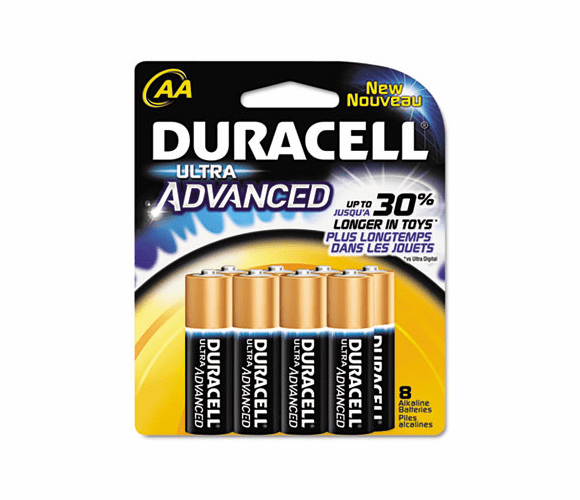 DURMX1500B8Z Ultra Advanced Alkaline Batteries, AA, 8/Pack By DURACELL PRODUCTS COMPANY
