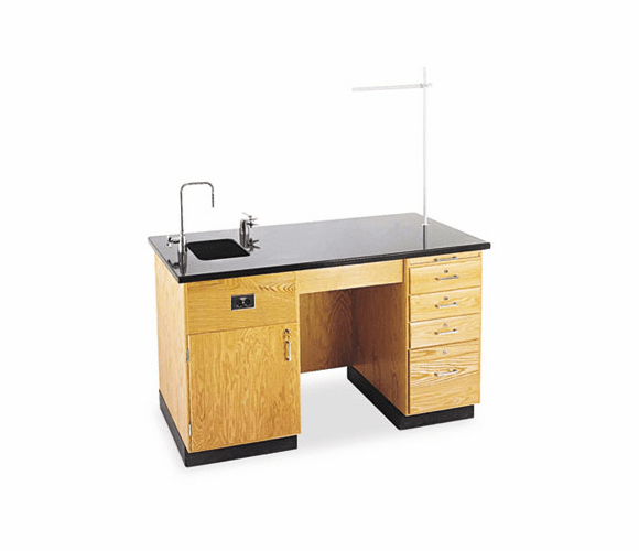 DVW1216K Instructor's Desk, 60w x 30d x 36h, Black By DIVERSIFIED WOODCRAFTS, INC.