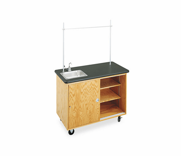 DVW4111K Economy Mobile Lab Table, Rectangular, 48w x 24d x 36h, Black By DIVERSIFIED WOODCRAFTS, INC.