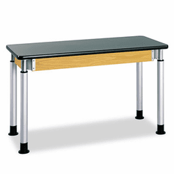 DVWP8302K Adjustable-Height Table, Rectangular, 72w x 24d x 27h, Black By DIVERSIFIED WOODCRAFTS, INC.