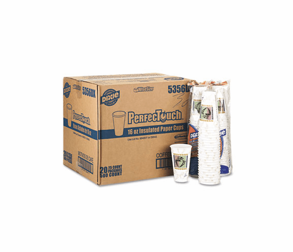 DXE5356DX Hot Cups, Paper, 16 oz., Coffee Dreams Design, 500/Carton By DIXIE FOOD SERVICE