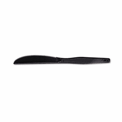 DXEKM507 Plastic Tableware, Heavy Mediumweight Knives, Black, 100/Box By DIXIE FOOD SERVICE