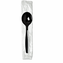 DXESH53C7 Individually Wrapped Spoons, Plastic, Black, 1000/Carton By DIXIE FOOD SERVICE