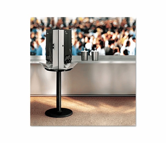 DXESSBASE08 SmartStock Cutlery Dispenser, Stand, 18 1/4 dia x 42h, Black By DIXIE FOOD SERVICE - REFURBISHED