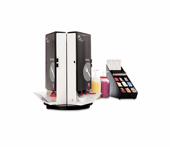 DXESSTBL08 SmartStock Cutlery Dispenser, Carousel, 18 1/4 dia x 2 3/8h, Black By DIXIE FOOD SERVICE