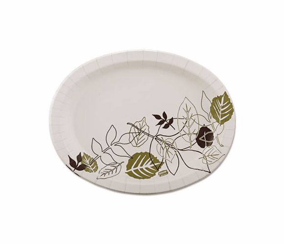 DXESX11PLPATHPK Ultra Pathways Heavyweight Oval Platters, 8 1/2 x 11, Green/Burgundy, 125 Pack By DIXIE FOOD SERVICE
