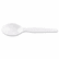 DXETM207 Plastic Cutlery, Heavy Mediumweight Teaspoons, White, 100/Box By DIXIE FOOD SERVICE