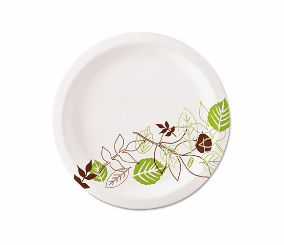 DXEUX7PATH Pathways Paper Plates, 6.875", Green/Burgundy, 1000/Carton By DIXIE FOOD SERVICE