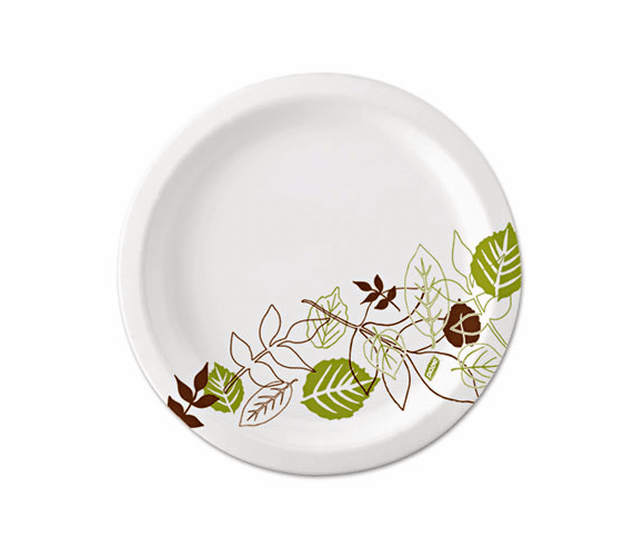 DXEUX7WS Pathways Paper Plates, 6.875", WiseSize, Green/Burgundy, 500/Carton By DIXIE FOOD SERVICE