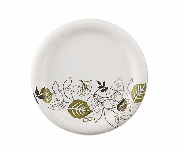 DXEUX7WSPK Pathways Paper Plates, 6.875", WiseSize, Green/Burgundy, 125 per Pack By DIXIE FOOD SERVICE