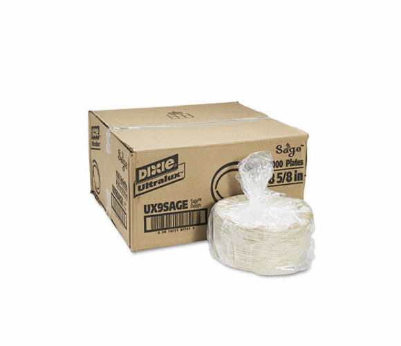 DXEUX9SAGECT Paper Plates, 8-1/2" dia., Sage, 1000 Plates/Carton By DIXIE FOOD SERVICE
