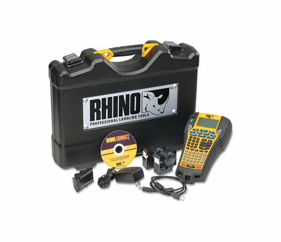 DYM1734520 Rhino 6000 Industrial Label Maker Kit, 1 line, 14w x 18d x 4h By DYMO [REFURBISHED]