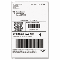 DYM1744907 LabelWriter Shipping Labels, 4 x 6, White, 200/Roll By DYMO