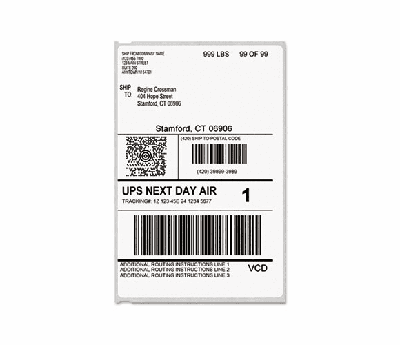 DYM1744907 LabelWriter Shipping Labels, 4 x 6, White, 200/Roll By DYMO