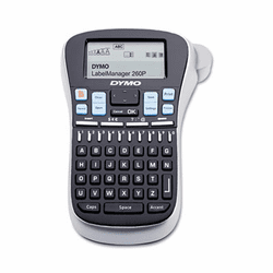 DYM1754490 LabelManager 260P, 2 Lines, 4-7/10w x 2-4/9d x 6-4/5h By DYMO