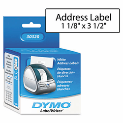 DYM30320 Address Labels, 1-1/8 x 3-1/2, White, 520/Box By DYMO