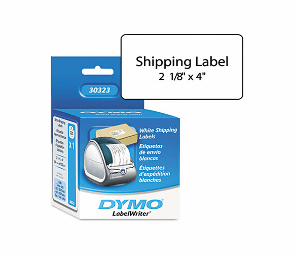 DYM30323 Shipping Labels, 2-1/8 x 4, White, 220/Box By DYMO