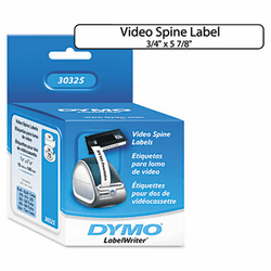 DYM30325 VHS/Spine Labels, 3/4 x 5-7/8, White/Blue, 150/Box By DYMO